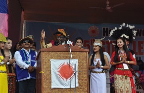 The Governor of Arunachal Pradesh Shri V. Shanmuganathan speeches on the 5th  indigenous Youth Festival at Tezu, Lohit District on 4th November 2016.